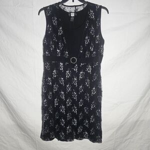 Vintage 90s y2k silver black whimsigothic plus size dress